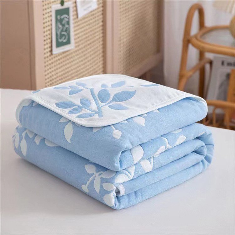 cotton gauze jaqurad blanket5