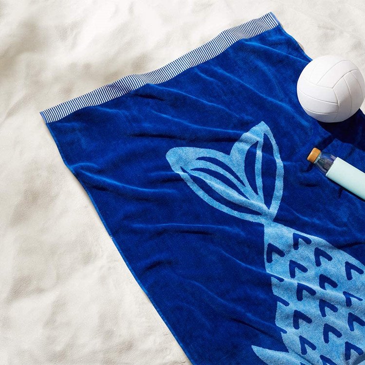 fish jaquard bath towel7