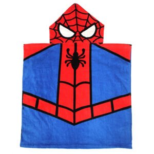 reactive printed spider hooded towel1