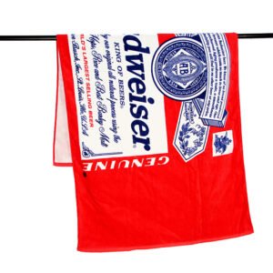 beer logo printed beach towel